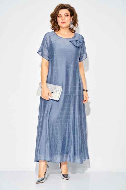 Платье Liliana 1524 серо-голубой  фото 6
