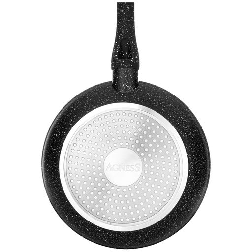 СКОВОРОДА AGNESS С АНТИПРИГАРНЫМ ПОКРЫТИЕМ BLACK MARBLE, 26Х5,2СМ  фото 5