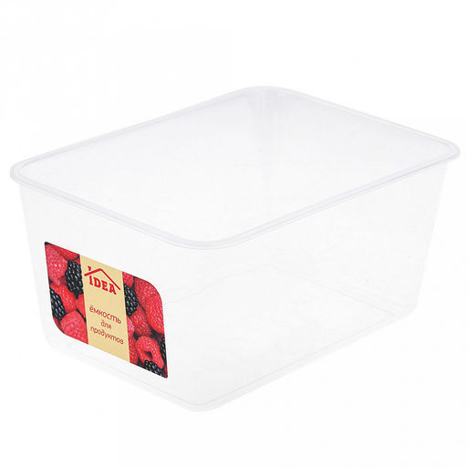 Контейнер для продуктов пластмассовый 2л, 15х10х20,5см, фисташковый, подходит для СВЧ (Россия)