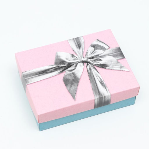 Цена за 5 шт. Подарочная коробка Серебряный бант, 16,5 х 12,5 х 5,2 см - Simaland фото 2
