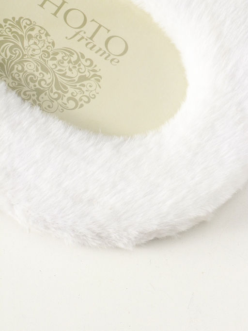 Фоторамка МДФ, иск. мех 11х17,8 см "Белая зайка" 24,5х2х25 см