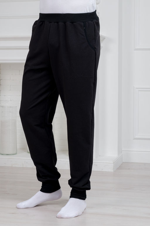 Брюки мужские из футера Оскар черный