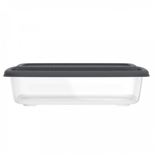 Контейнер для продуктов Гурман 0,8л, 19,4х13,1х5,2см, полипропилен, графит, подходит для СВЧ и заморозки (Россия) - Домашняя мода фото 4
