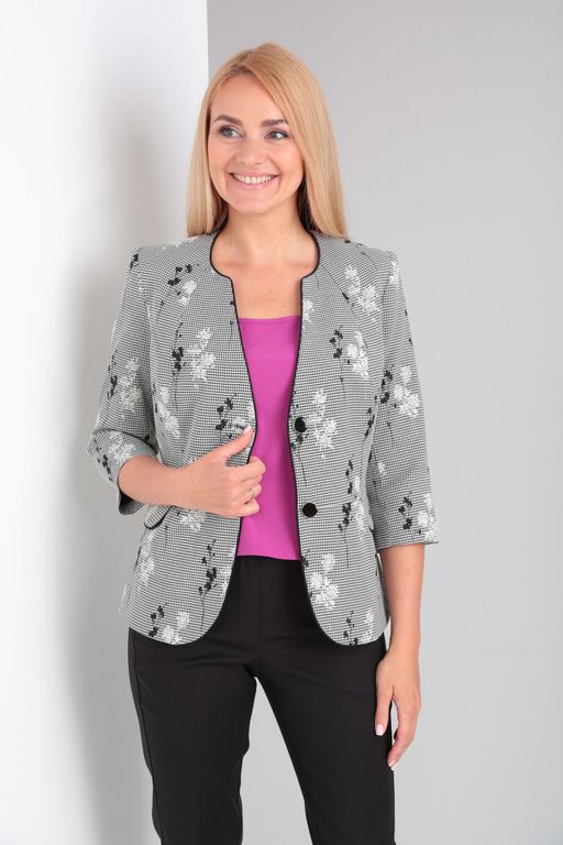 Костюм Gamma & Gracia 257 черный серый черная клетка  фото 4