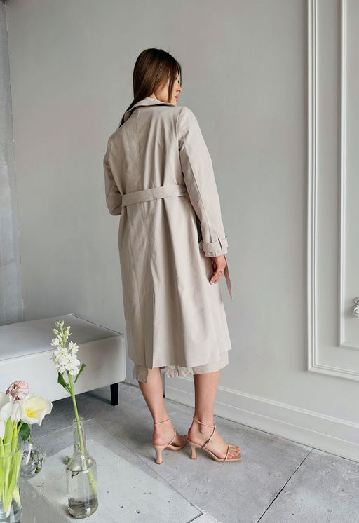 Плащ AURA 7025-176-Р бежевый  фото 3