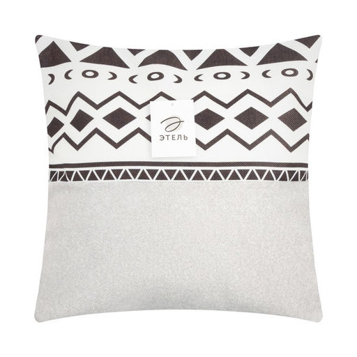 Наволочка декоративная Этель Орнамент цвет серый 45 х 45 см, 100% п/э  фото 11
