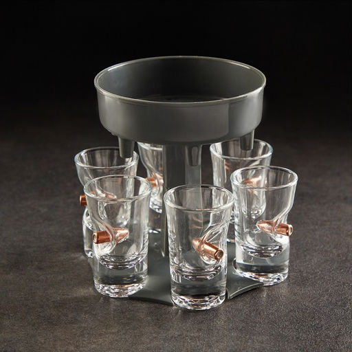 Набор непробиваемых стопок с наливатором Русская рулетка, 6 шт., 40 мл - Сима-ленд фото 8