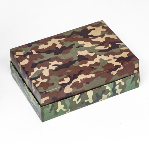 Цена за 5 шт. Коробка складная, с окном Камуфляж 21?15?7 см