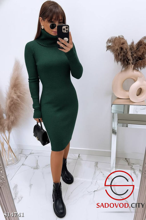 Платье женское однотонное