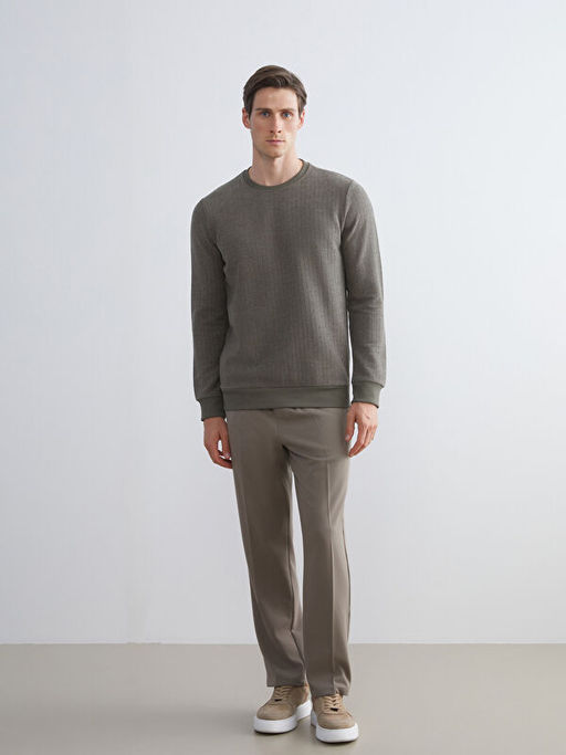 Bisiklet Yaka Erkek Sweatshirt