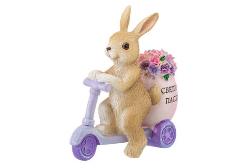 Фигурка декоративная 10,5*4*11,5 см "Кролик на самокате"