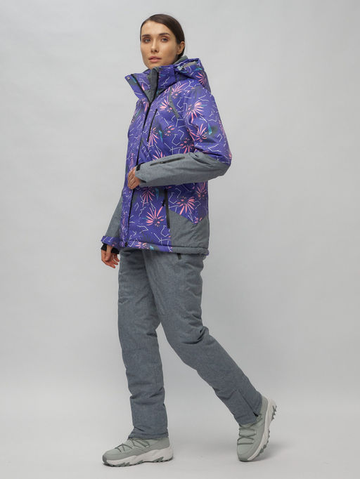 Горнолыжный костюм женский фиолетового цвета 02216F - Chunmai фото 3