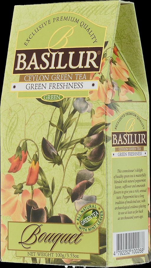 BASILUR. Букет. Зеленая свежесть 100 гр. карт.пачка
