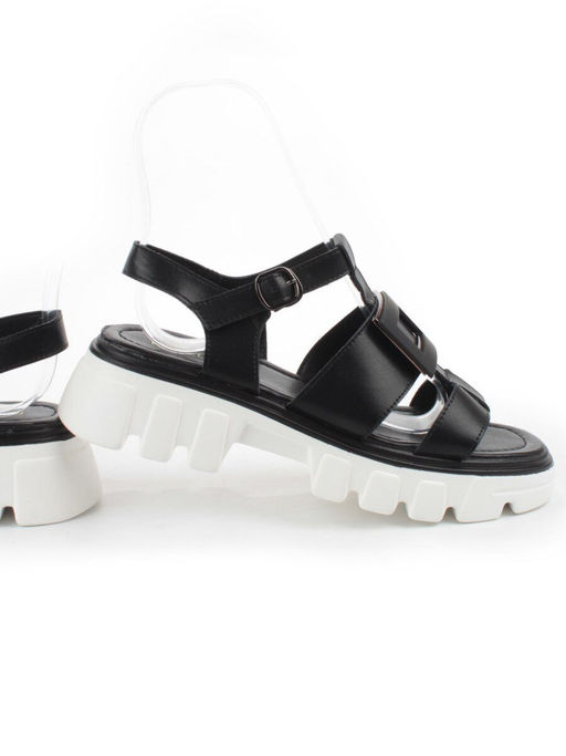 08-PEY195-3 BLACK Босоножки женские (натуральная кожа) - Фабричный китай фото 12