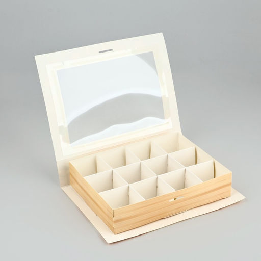 Цена за 5 шт. Коробка под 12 конфет с ячейками Подарок для тебя 18.5?13.5?3.5 см