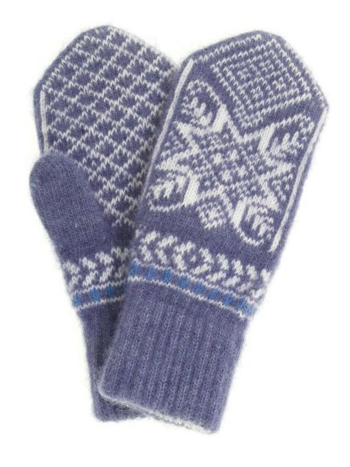 Варежки женские "Снежинка с ромбом" ПП 3230-5