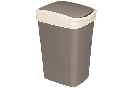 Ведро для мусора с подвижной крышкой 10 л 23,5*19,5*33,7 см Тандем шокол./слон.кость (841022) - Elan gallery фото 7