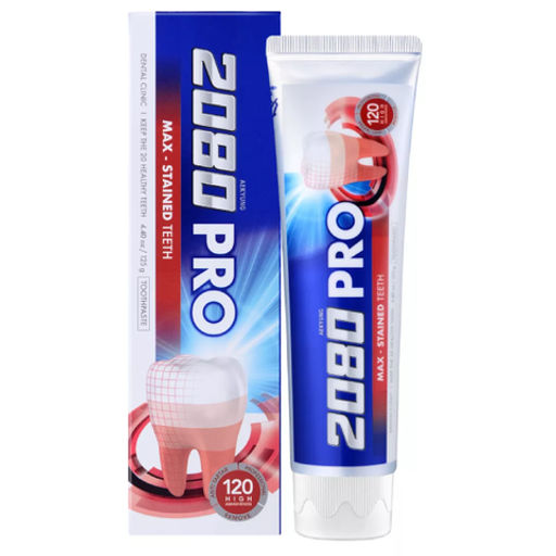 Зубная паста MAX Отбеливающая AEKYUNG 2080 Toothpaste MAX Stained Teeth 120RDA Обновленная версия!, 125g
