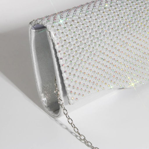 Сумка-клатч на магните, цвет серебряный - Simaland фото 4