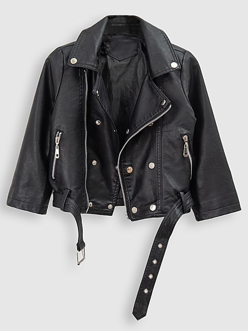 Куртка-косуха для девочки черный