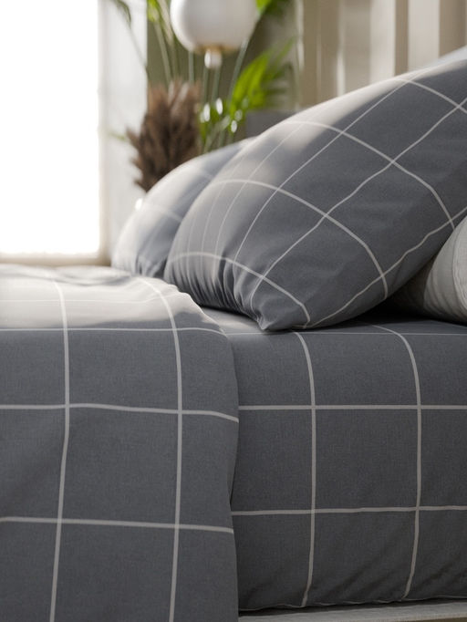 Постельное бельё 2-спальное «Этель. Клетка», бязь