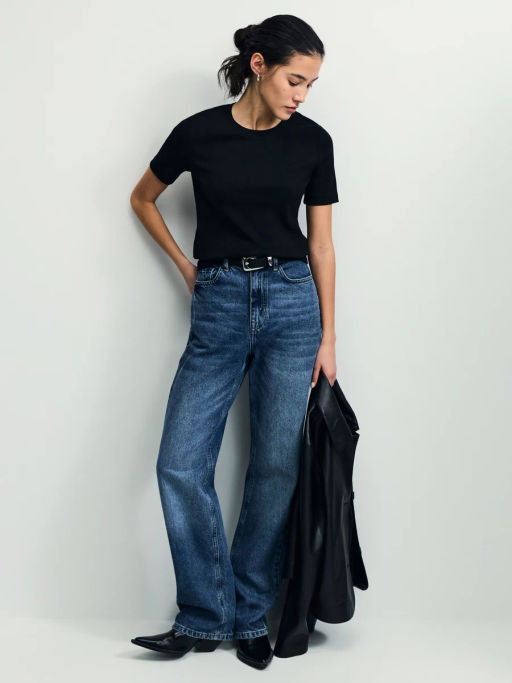 Базовая футболка в рубчик / Zarina  фото 2