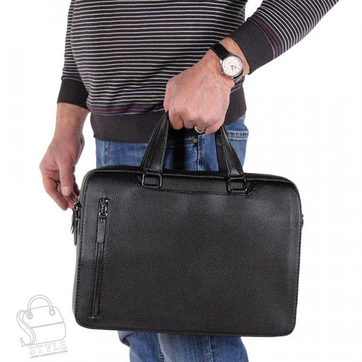 Портфель мужской 8261-8S black S-Style в Новосибирске фото 2