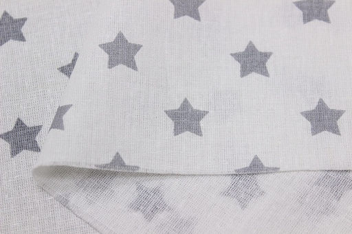 Поплин Мелкие серые звезды, СОРТ2, ш.1.5м, хлопок-100%, 115гр/м.кв#008001 - Купава фото 2