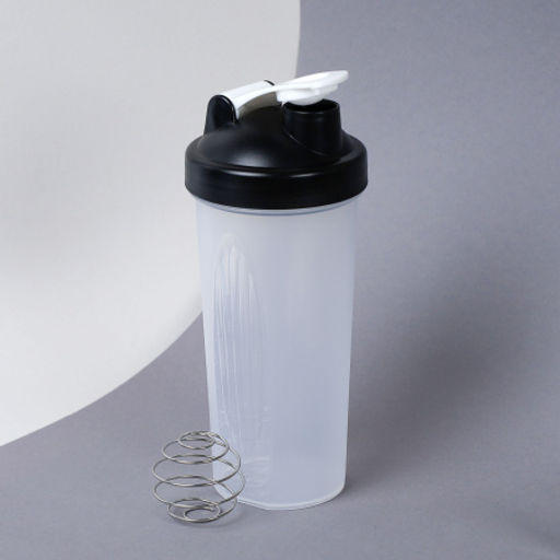 Бутылка/Шейкер SHAKER SHS-600 бело-чёрная, для спортивного питания 600ML/уп72 - Галеонтрейд фото 2