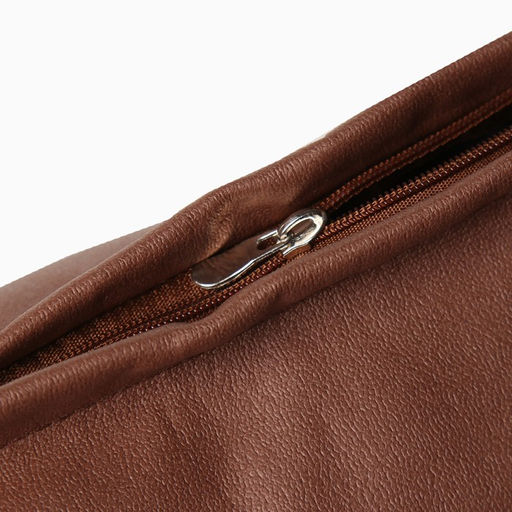 Наволочка декоративная Этель кожзам 45х45 см, коричневый  фото 3