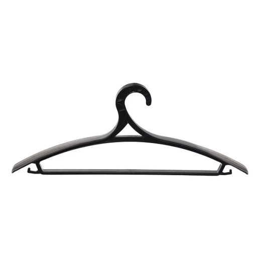 Цена за 10 шт. Плечики для верхней одежды 1шт "ЭКСПЕРТХАУС", цвет черный, 52-54р С520