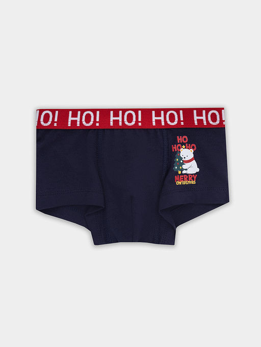 Цена за 2 штуки! Трусы боксеры для мальчиков с новогодним принтом