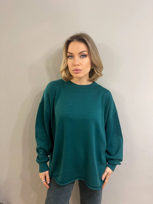 K13113 Джемпер (вязаный трикотаж) БИРЮЗОВЫЙ