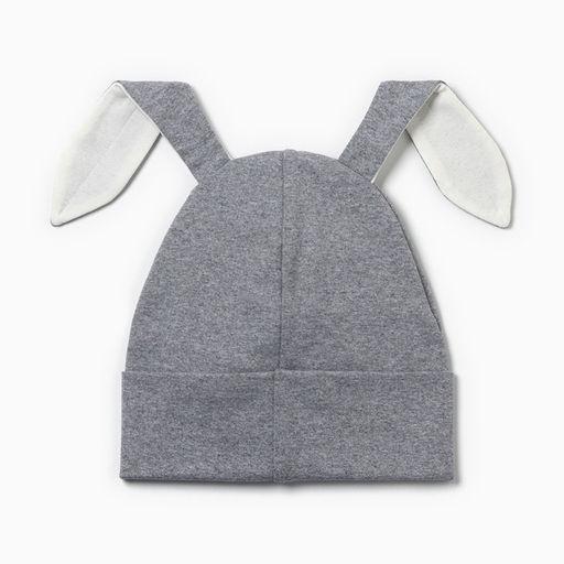 Шапка детская Bunny, серая, размер 46-50