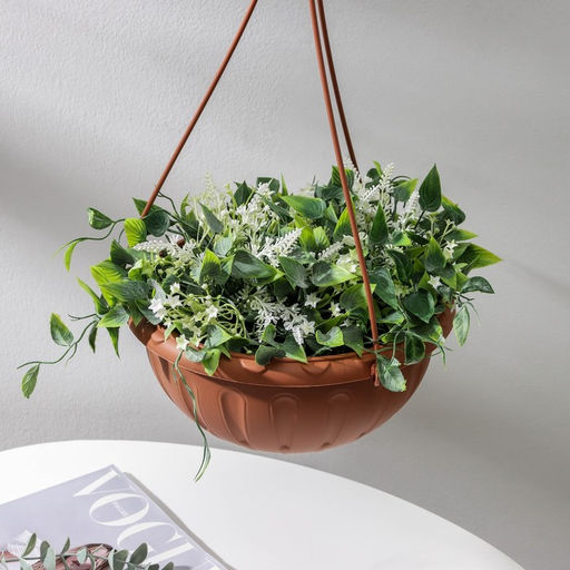 Кашпо для цветов подвесное «Джулия», 3.5 л, пластик, коричневое