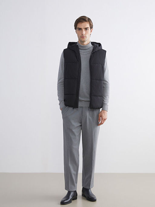 Standart Kal?p Kap??onlu Erkek ?i?me Yelek