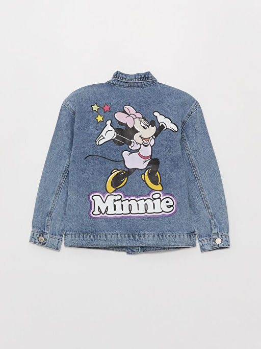 G?mlek Yaka Minnie Mouse Bask?l? K?z ?ocuk Jean Ceket - Waikiki фото 2