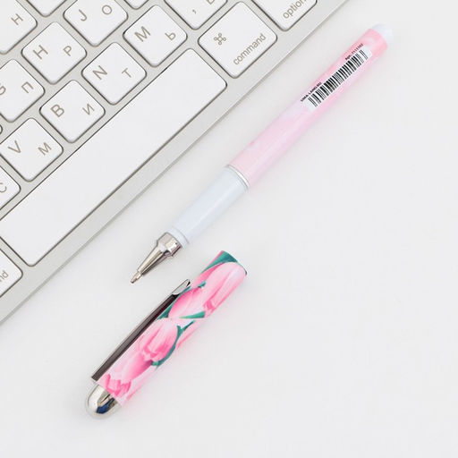 Цена за 10 шт. Ручка шариковая, синяя паста, 1.0 мм, с колпачком С 8 марта