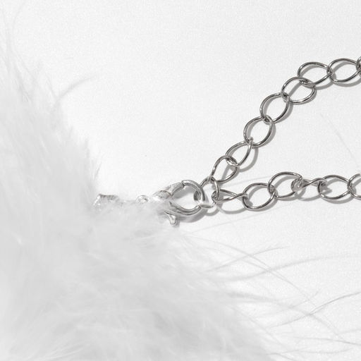 Чокер Легкость с бусинами, цвет белый, металл серебро, 48 см - Queen fair фото 2