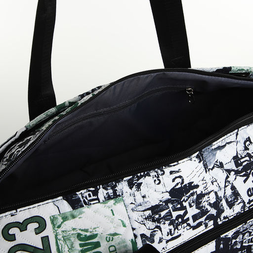 Сумка спорт L-б/н Буквы, 45*21*24, отд на молн, отд д/обуви, 2 н/кармана, дл ремень, белый - Simaland фото 5