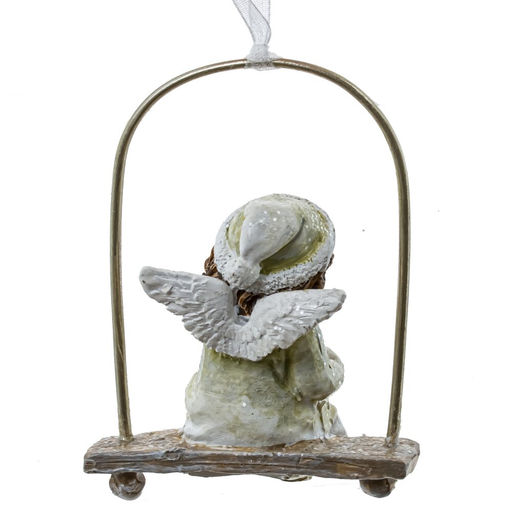 Изделие декоративное подвесное "Девочка на качелях", L5 W3,5 H8 см, 2в.