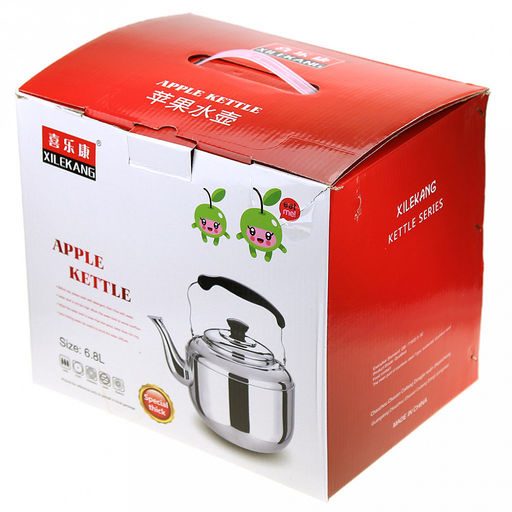 "Луга" Чайник из нержавеющей стали 6,8л, д24см h24см, s0,35мм, со встроенным в крышку свистком, подвижная пластмассовая ручка, цветная коробка (Китай)
ДОПУСКАЮТСЯ незначительные дефекты: небольшие неровности на швах, незначительные потертости. Товар