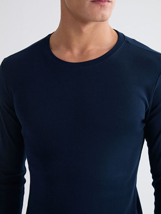 Bisiklet Yaka Uzun Kollu Erkek Ti??rt