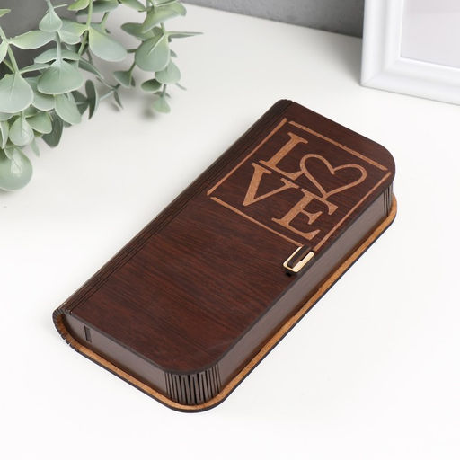 Шкатулка-купюрница Love, подарочная, 17×8.5×3.5 см, МИКС