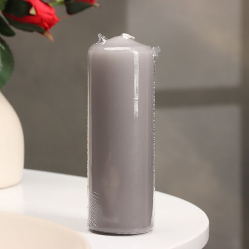 Цена за 2 шт. Свеча-цилиндр, 4×12 см, 15 ч, дымка