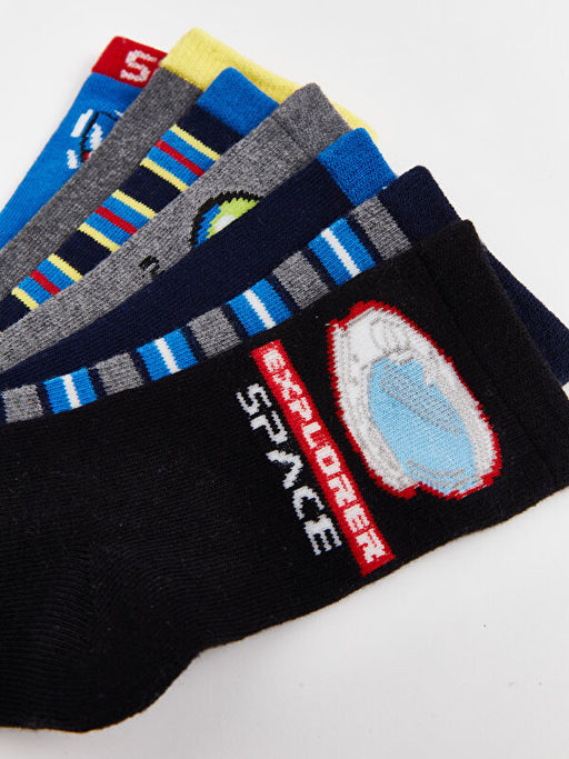 Desenli Erkek ?ocuk Soket ?orap 7li