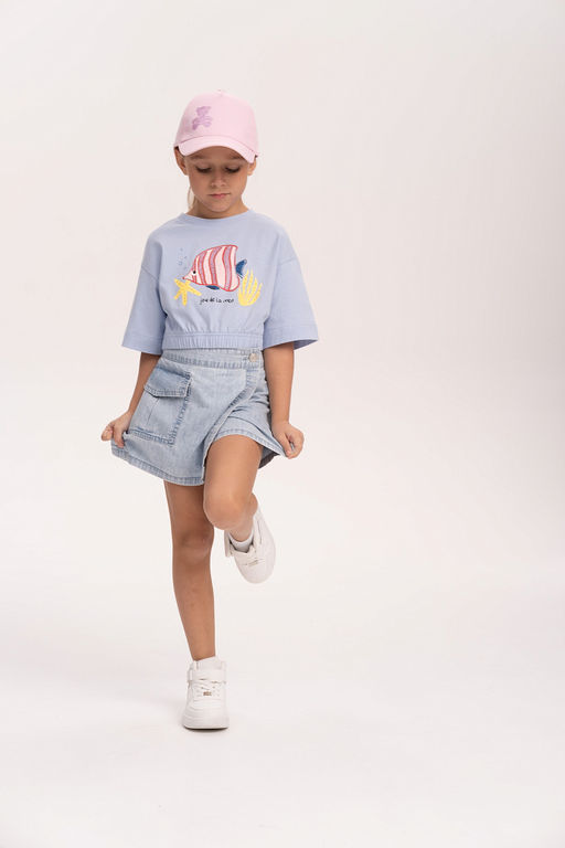 PELICAN, шорты для девочек, Голубой  фото 2