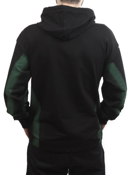 2649 BLACK/GREEN Толстовка мужская (75% хлопок, 20% полиэстер, 5% спандекс) - Fashion фото 6