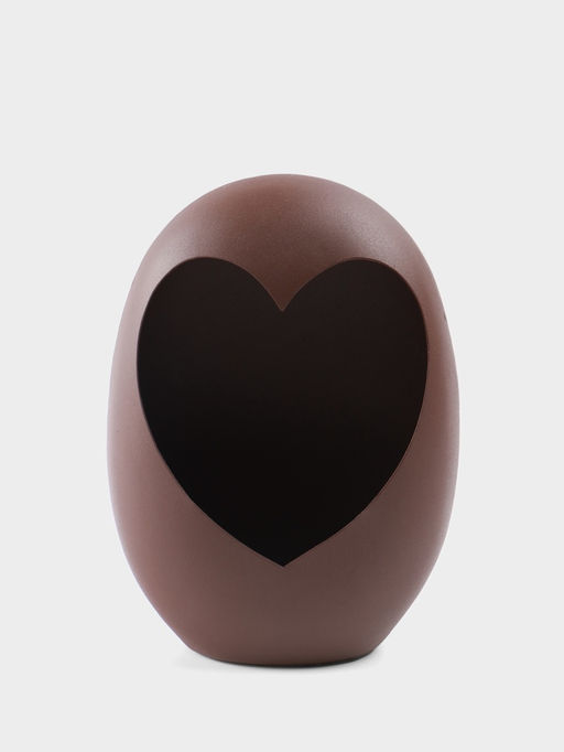 Подсвечник в форме сердца текстурный Шоколад, 16.5?8.5?22 1 см