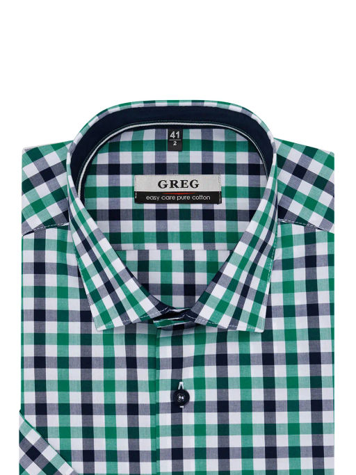 Сорочка мужская короткий рукав GREG 425/101/6140/1p